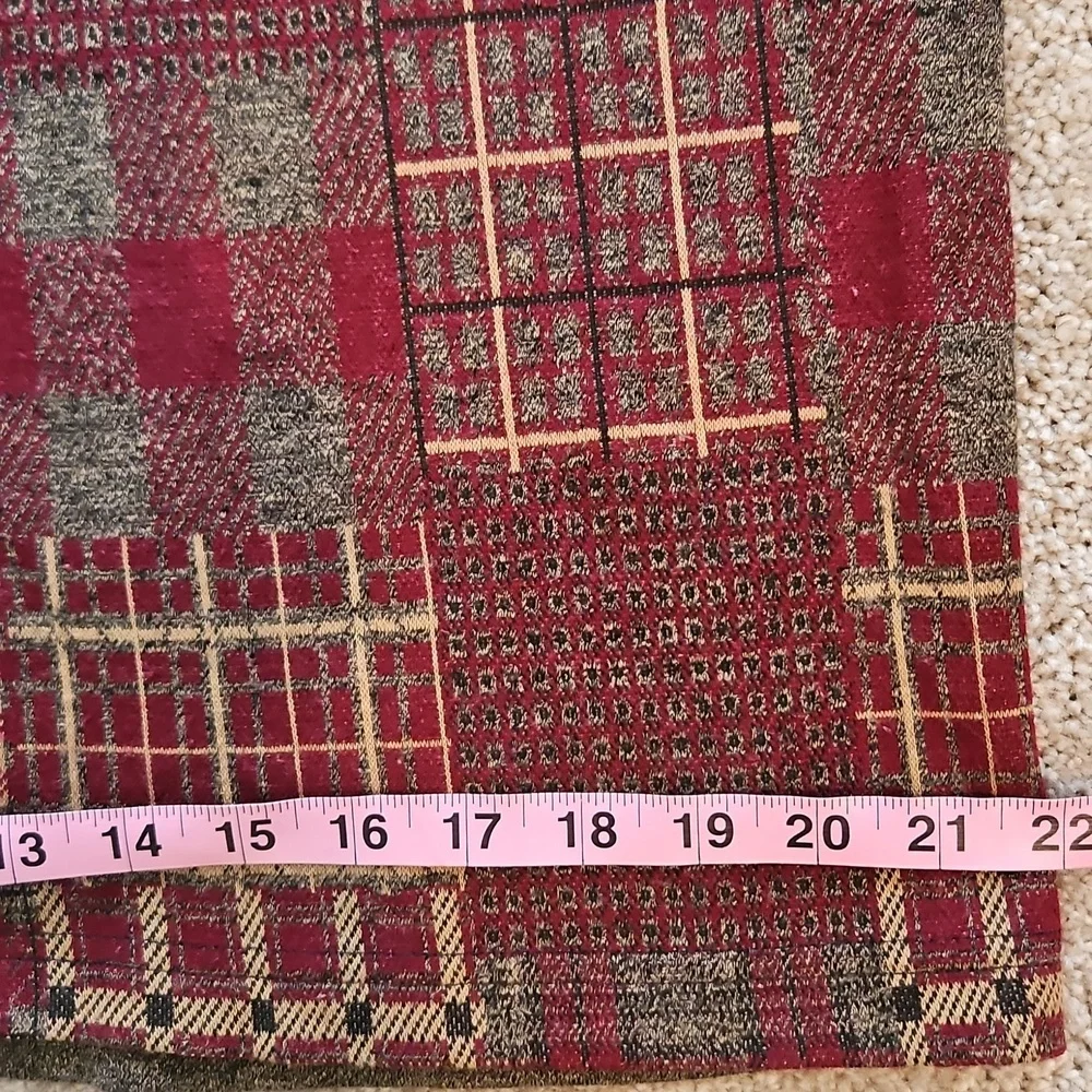 Land & Sea Vintage Knit Cardigan Dropped Shoulder Button Up Patchwork EUC